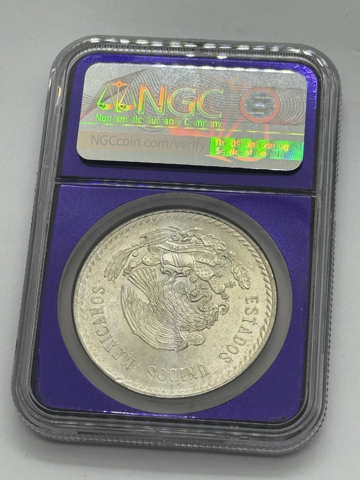1948 Mo Mexico NGC MS64 Silver 5 Pesos S5P Cinco Pesos Cuauhtemoc BERT