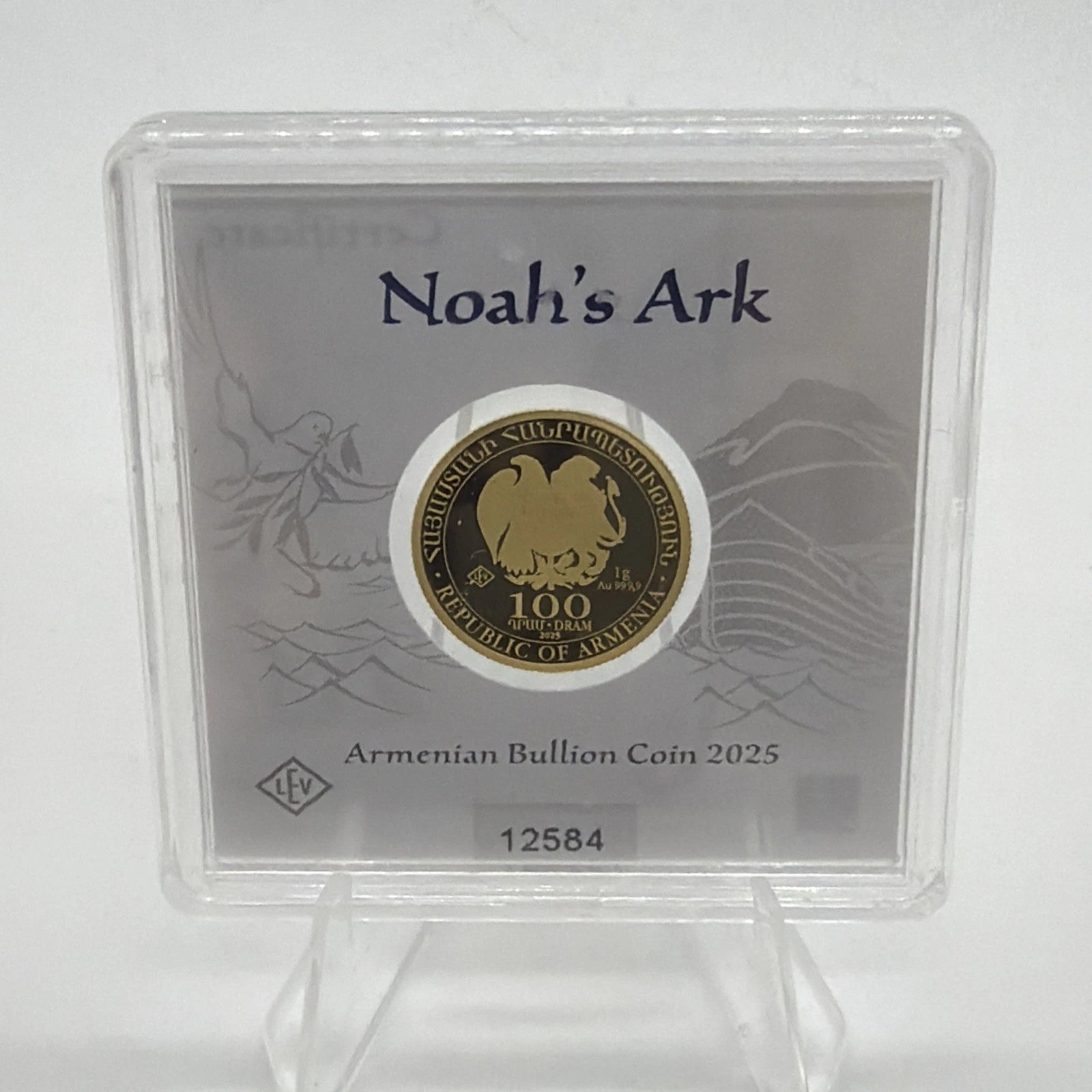 Geiger Edelmetalle 1g 999.9 Gold In Assay Noah’s Ark Armenia 100 Dram LIMITED