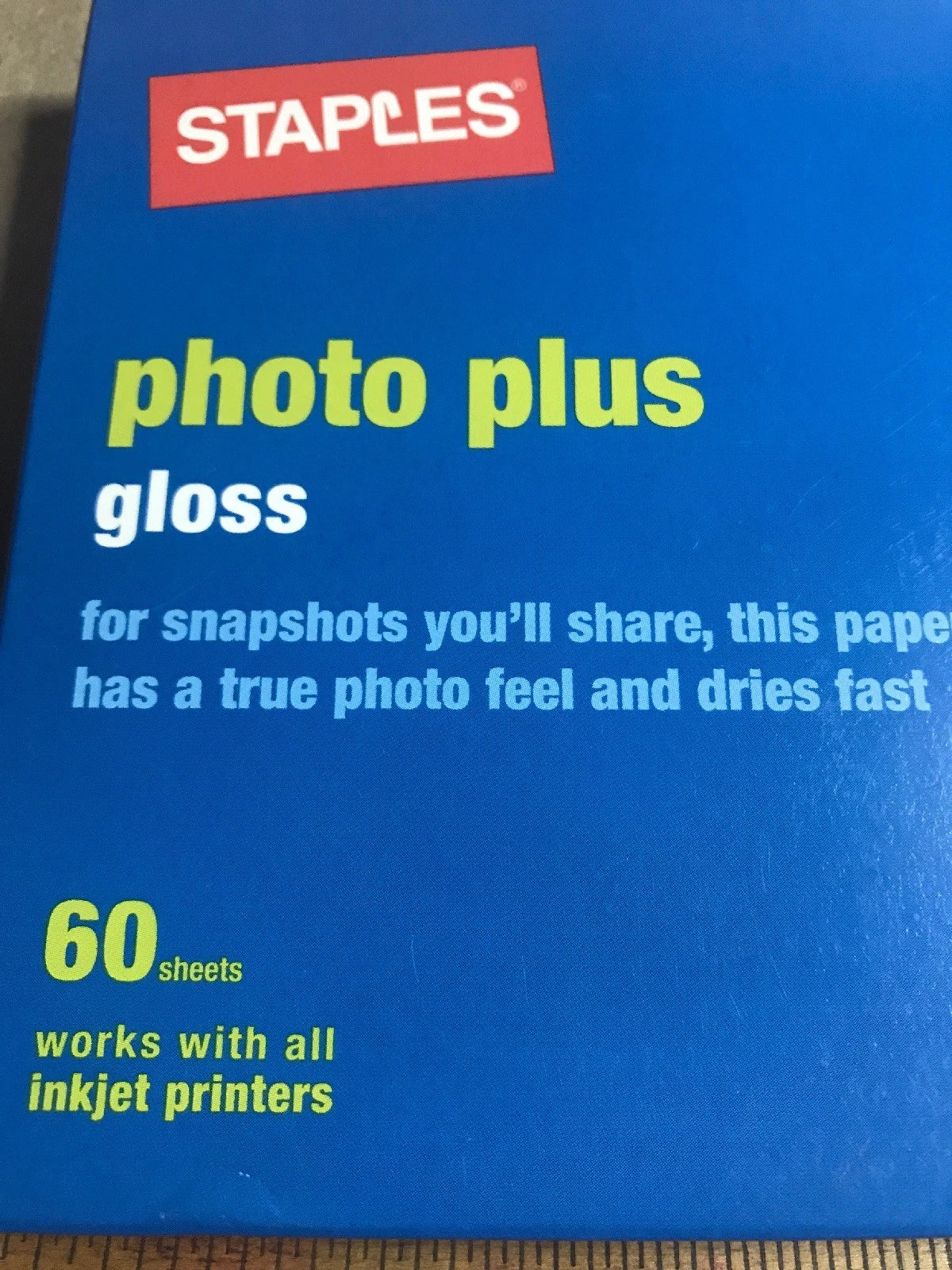 NEW Staples Photo Plus 4 X 6 Glossy Printer Paper 60 Sheets 64 Lbs. Item #648177