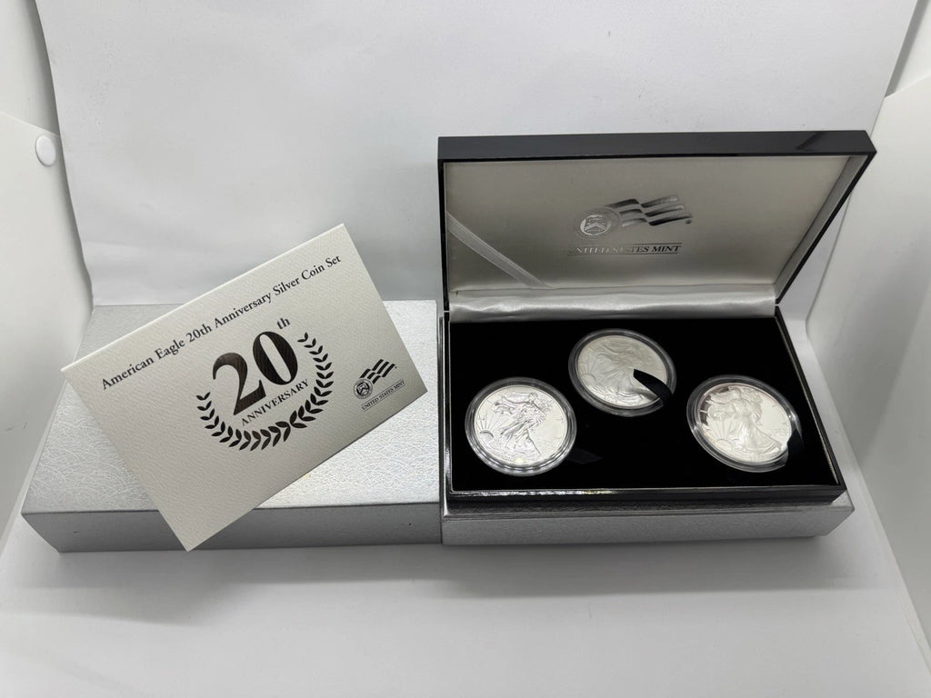 2006-W ( 3-Coin) Silver Eagle Set w/Box & CoA 20th Anniversary