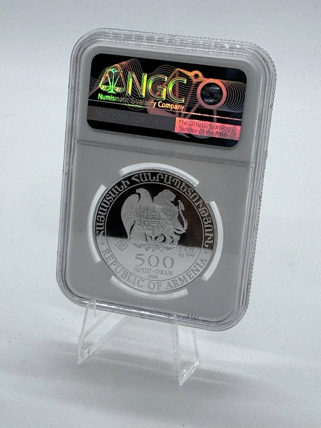 Random Year - 1 oz .999 Fine Silver Armenia 500 Drams Noah’s Ark Coin