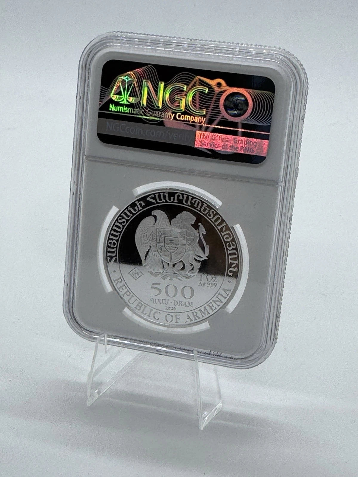 Random Year - 1 oz .999 Fine Silver Armenia 500 Drams Noah’s Ark Coin