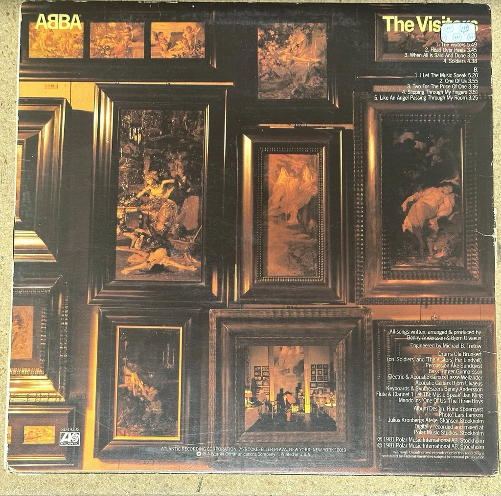 Abba The Visitors LP Vinyl 1981 Atlantic Records Play