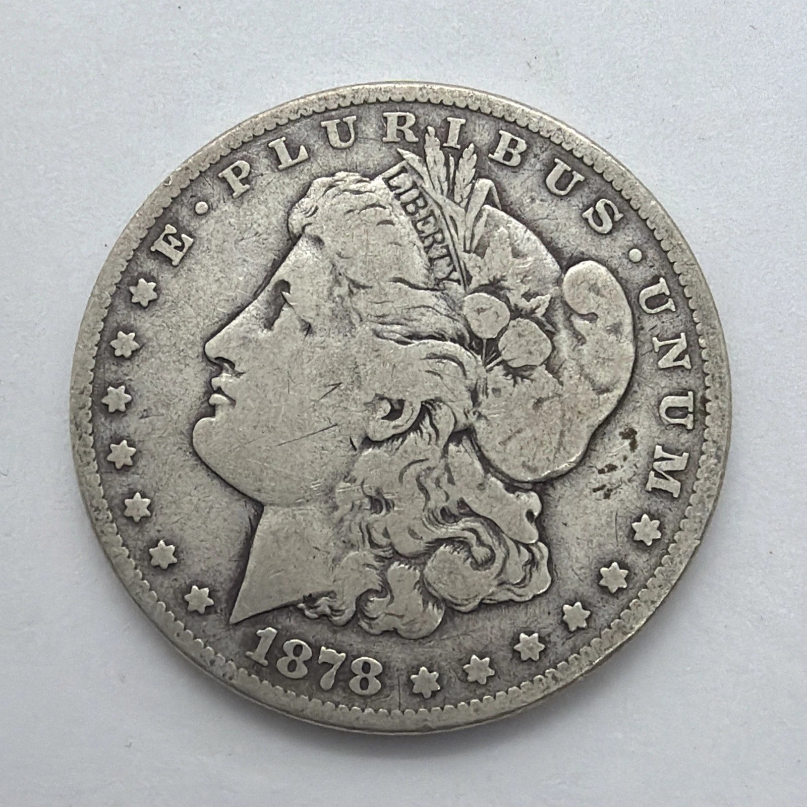 1878 Morgan Silver Dollar Raw Uncertified 90% Silver Tested W/ Sigma