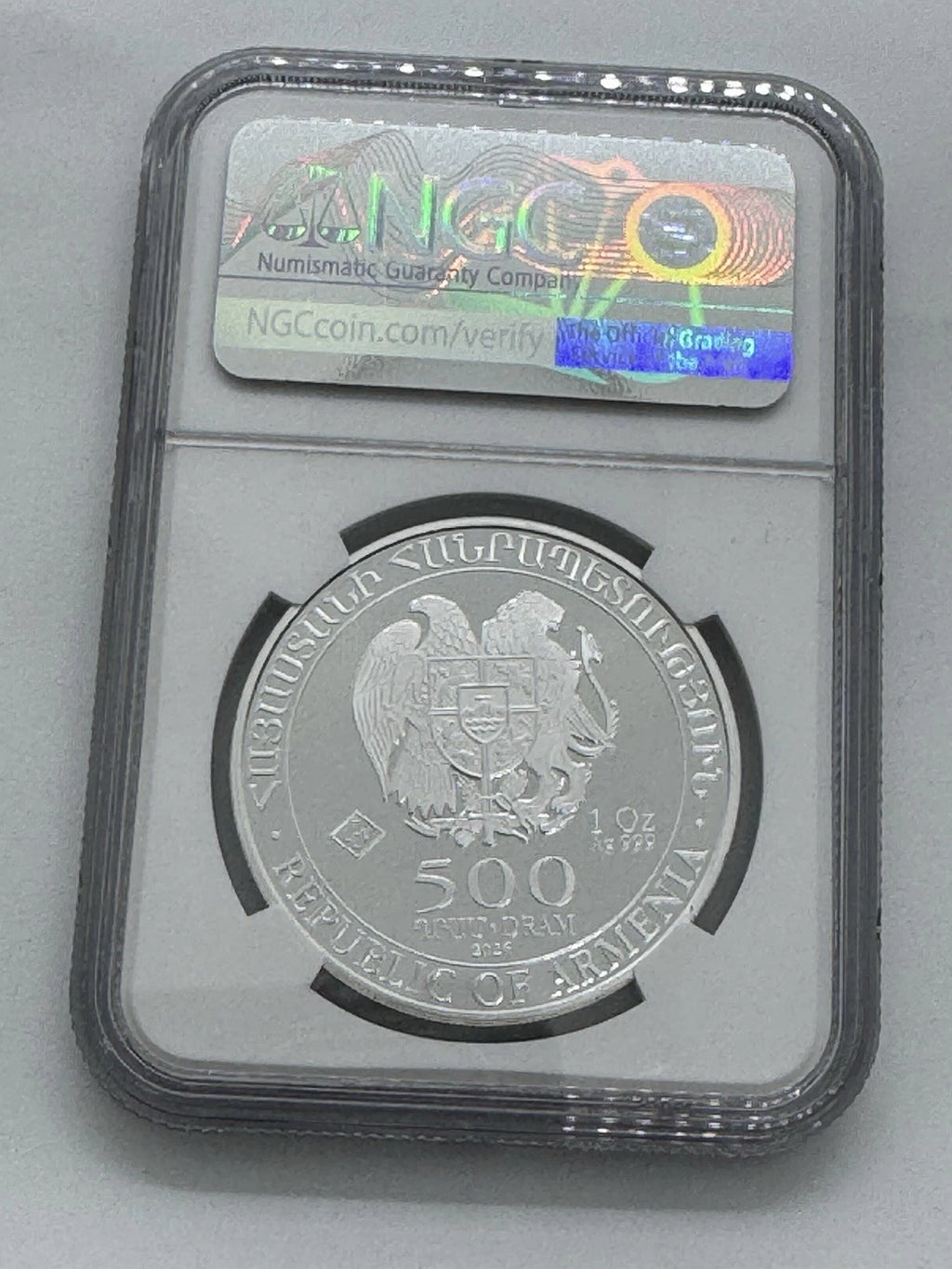 Random Year - 1 oz .999 Fine Silver Armenia 500 Drams Noah’s Ark Coin