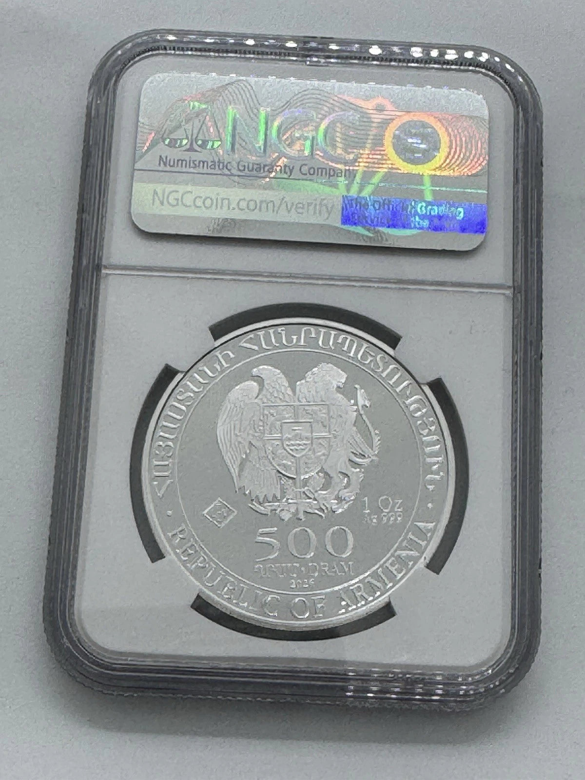 Random Year - 1 oz .999 Fine Silver Armenia 500 Drams Noah’s Ark Coin