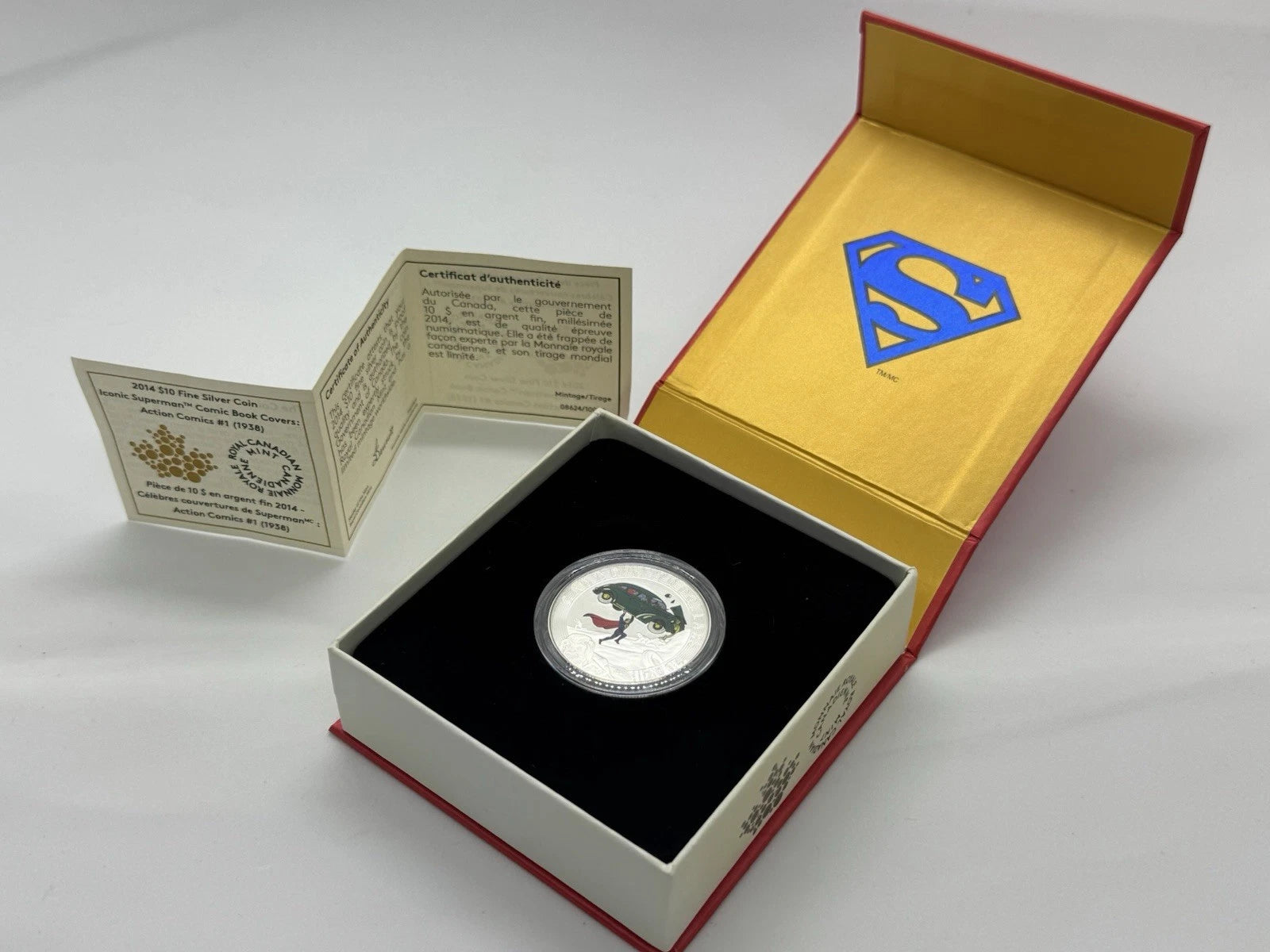 2014 Canada $10 Fine silver coin - Iconic Superman Comic Book Covers #1 (1938)