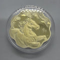 2014 Canada Lunar Lotus Year of Horse Silver & Gold Gilded 15$ Coin 26.7g 9999