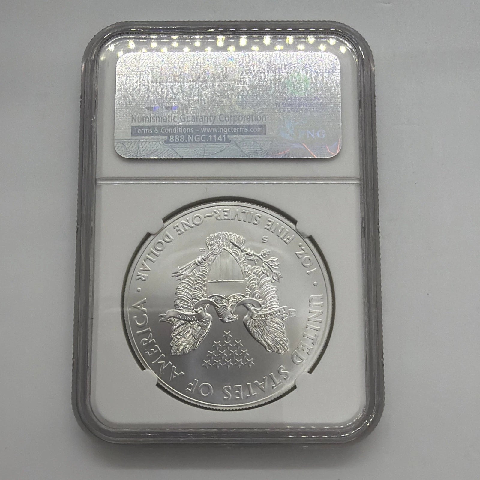 2011 S SILVER EAGLE NGC MS70 EARLY RELEASES FROM THE 25TH ANNIVERSARY SET LABEL