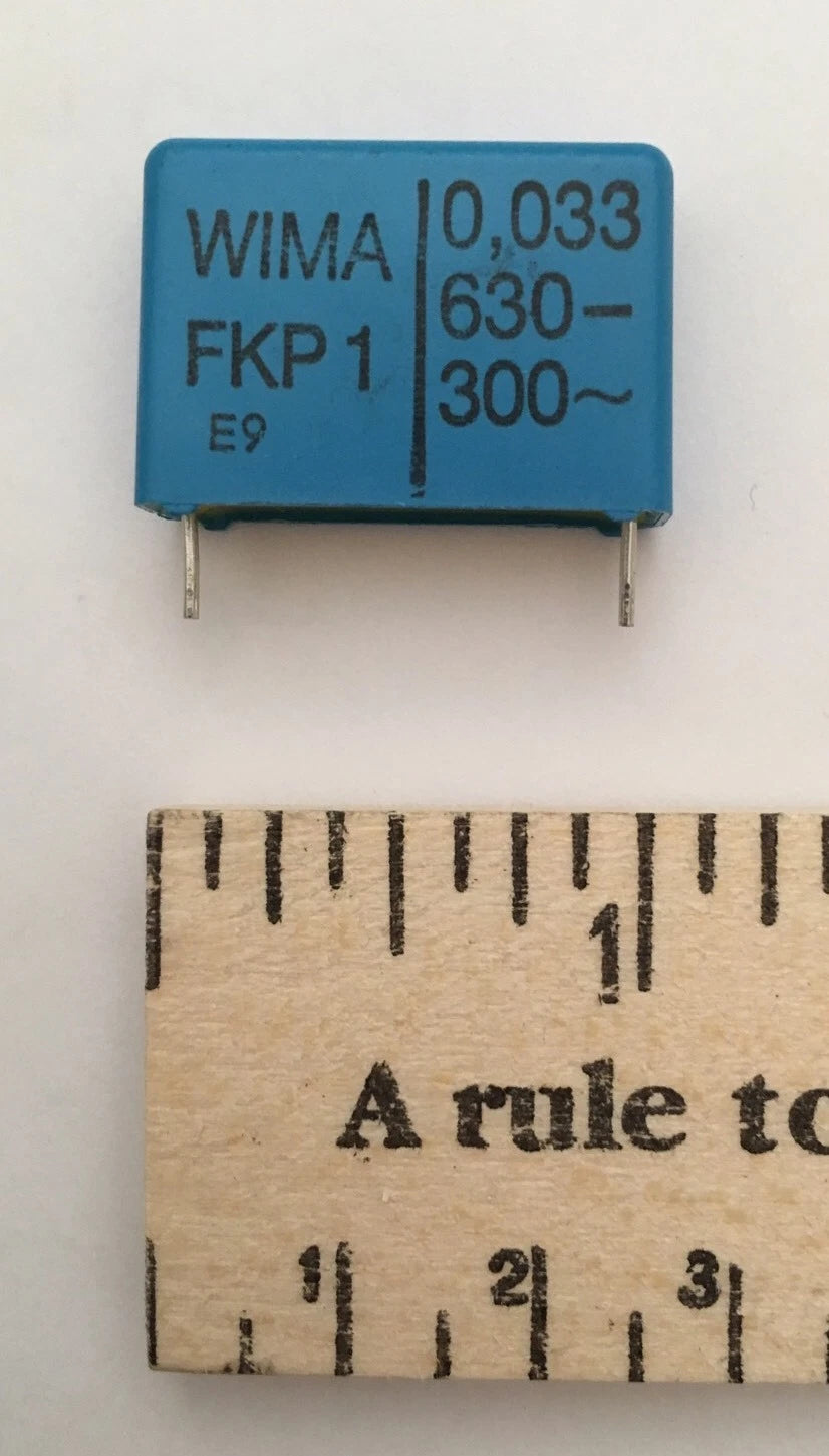 3 WIMA FKP-1 Series 0.033uF, 630V 2.5% pitch: 27.5mm Capacitor (5 pieces)