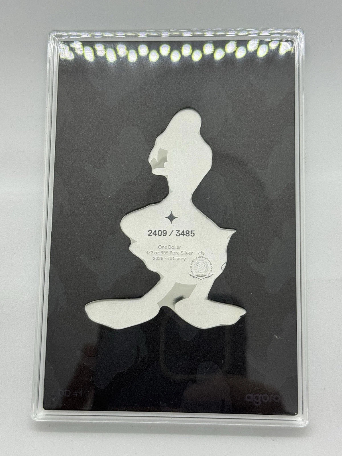 Agoro Donald Duck tier 1 - 1/2 oz .999 Silver Disney