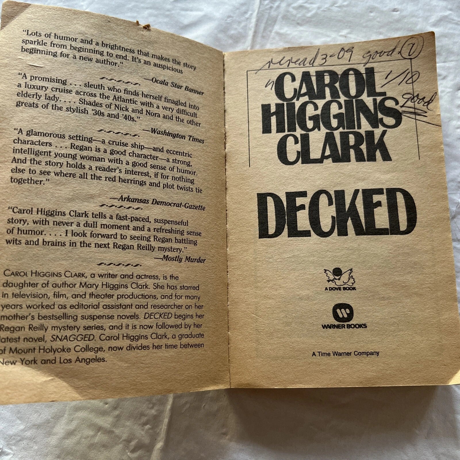 Paper Back Book Best Seller Decked by Higgins Carol Higgins Clark