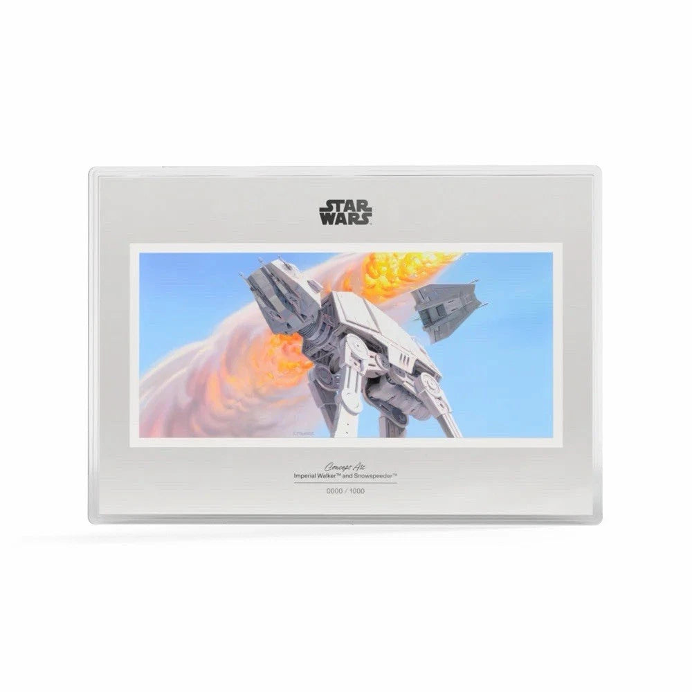 2026 Niue 1 oz Silver $2 Star Wars Art: Walker & Snowspeeder Foil LE1000