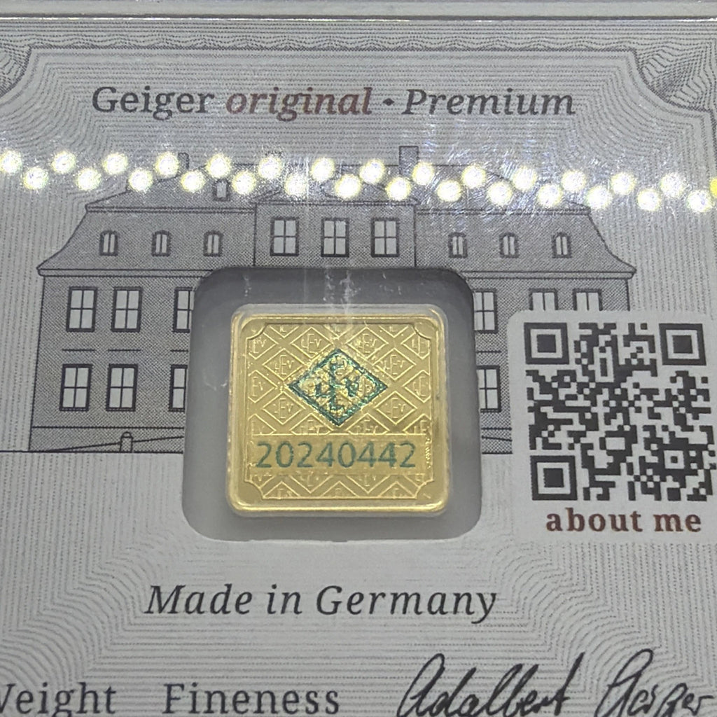 Geiger Edelmetalle 1g 24k 999.9 Gold American FLAG In ASSAY ‼️LIMITED 5000 RARE
