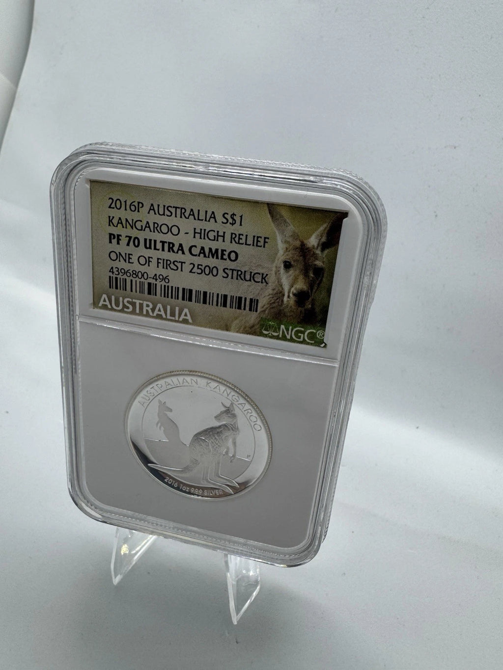 High Relief 2016 P Proof $1 Silver Australia Kookaburra 1 oz Coin PF70 UC