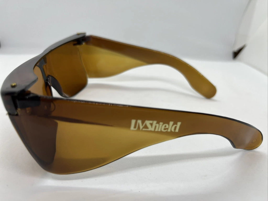 UV Shield Protective Sunglasses - Light Amber Fitovers with Protective Case