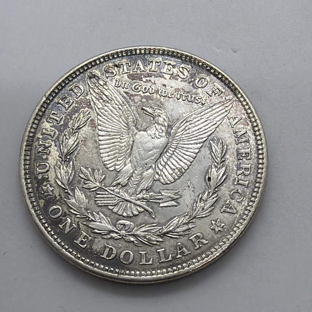 1921 Morgan Silver Dollar Rainbow TONER Raw Uncertified 90% Silver Tested WSigma