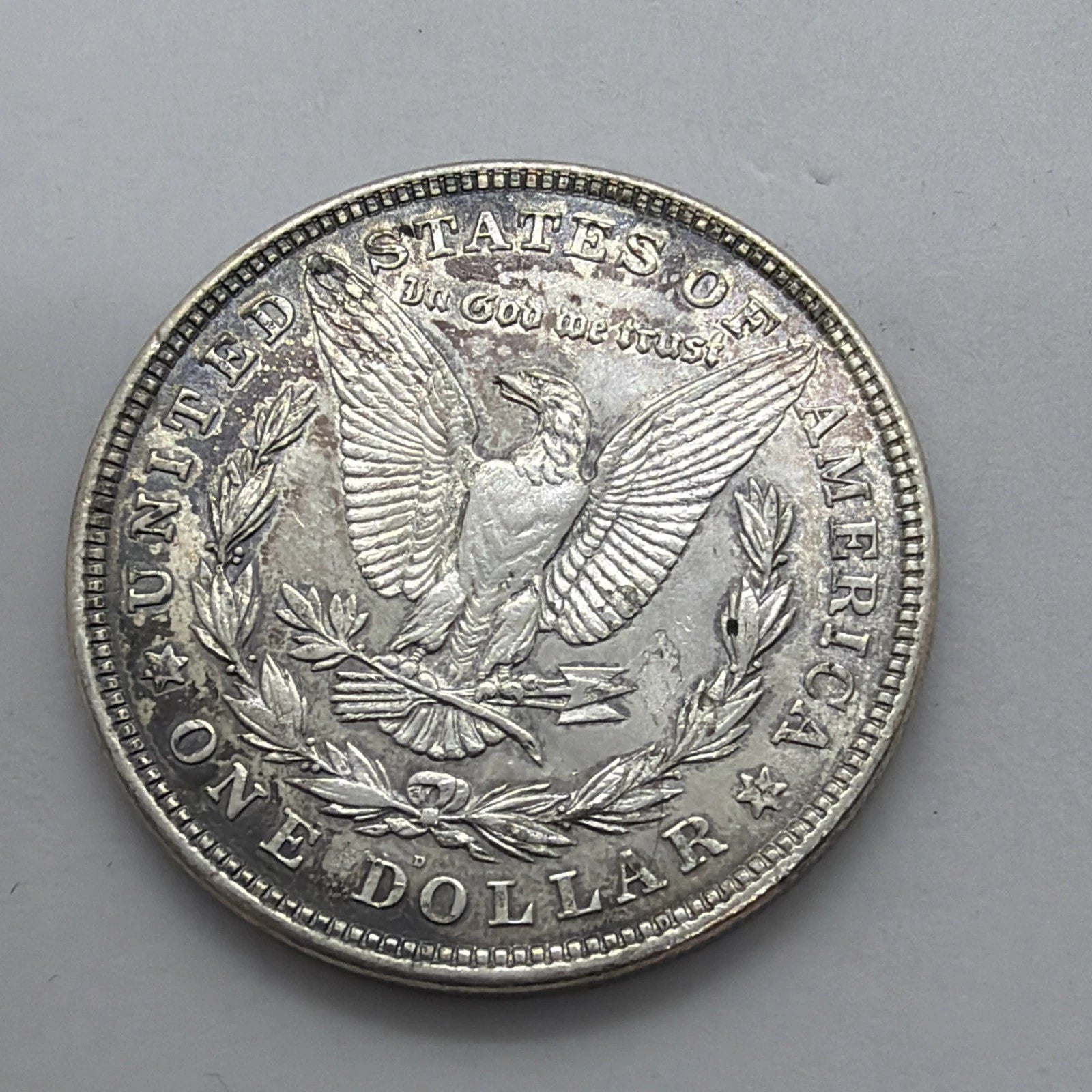 1921 Morgan Silver Dollar Rainbow TONER Raw Uncertified 90% Silver Tested WSigma
