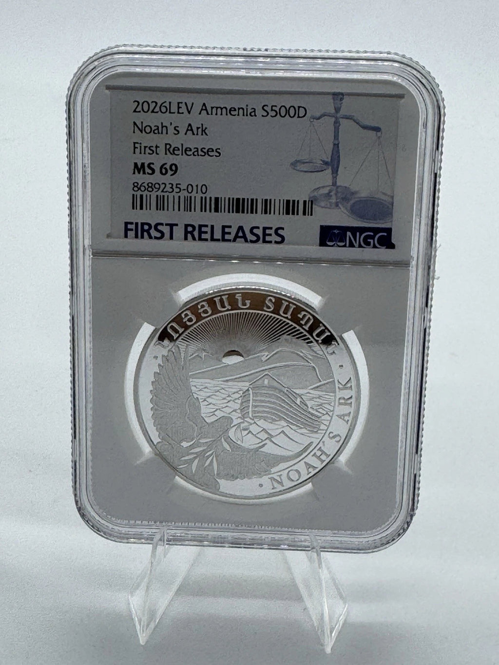 Random Year - 1 oz .999 Fine Silver Armenia 500 Drams Noah’s Ark Coin