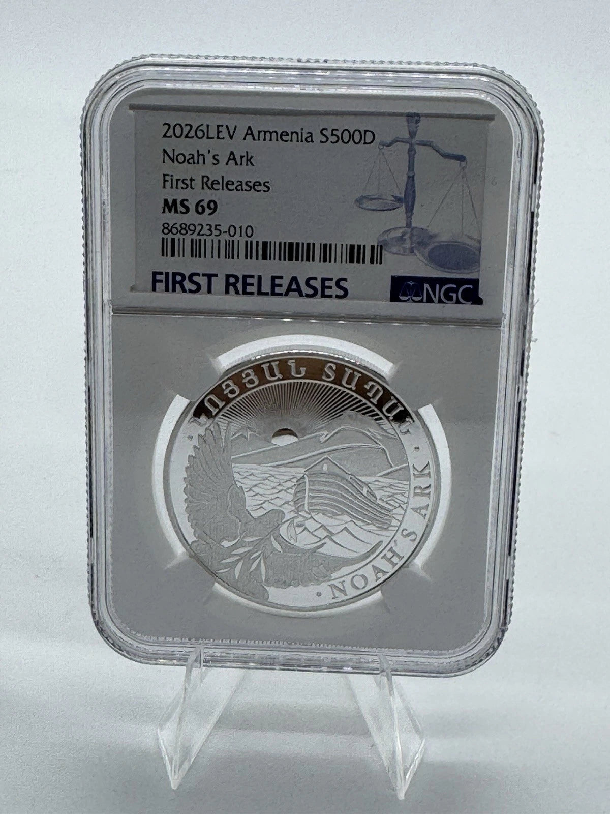 Random Year - 1 oz .999 Fine Silver Armenia 500 Drams Noah’s Ark Coin