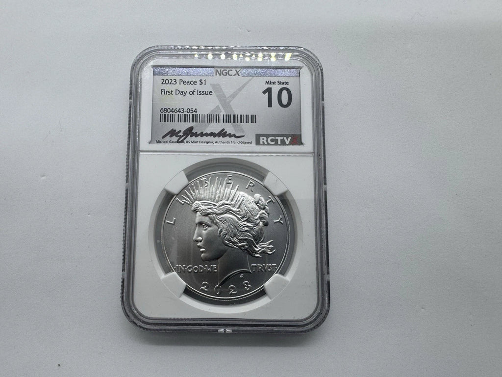 2023 Proof Silver Morgan & Peace Dollar 2pc Set NGC Mint 10 First Day Signature!