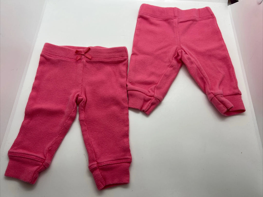 Carter’s NB Soft Cotton Baby Girl Pink Pants New Born 0-3 Months