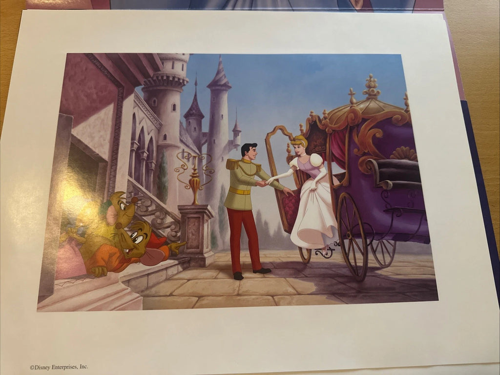 Walt Disney's CINDERELLA Lithographs Portfolio Set Of Four 11x 14” Prints 2005