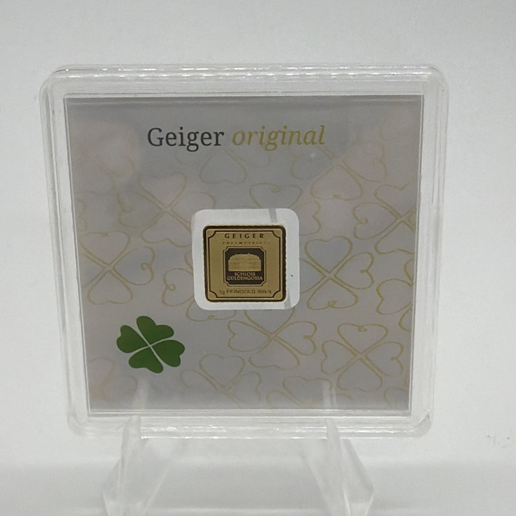 Geiger Edelmetalle 1g 24k 999.9 Gold Themed Lucky Good Luck In ASSAY‼️LIMITED