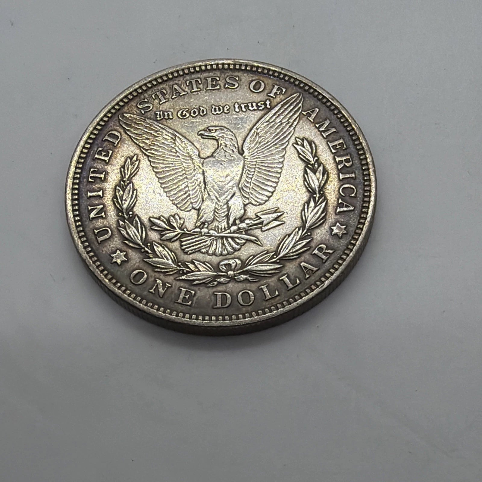 1921 Morgan Silver Dollar Rainbow TONER Raw Uncertified 90% Silver Tested WSigma