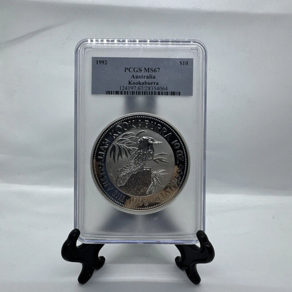 10$ PCGS MS67 Australia Kookaburra 10oz Silver