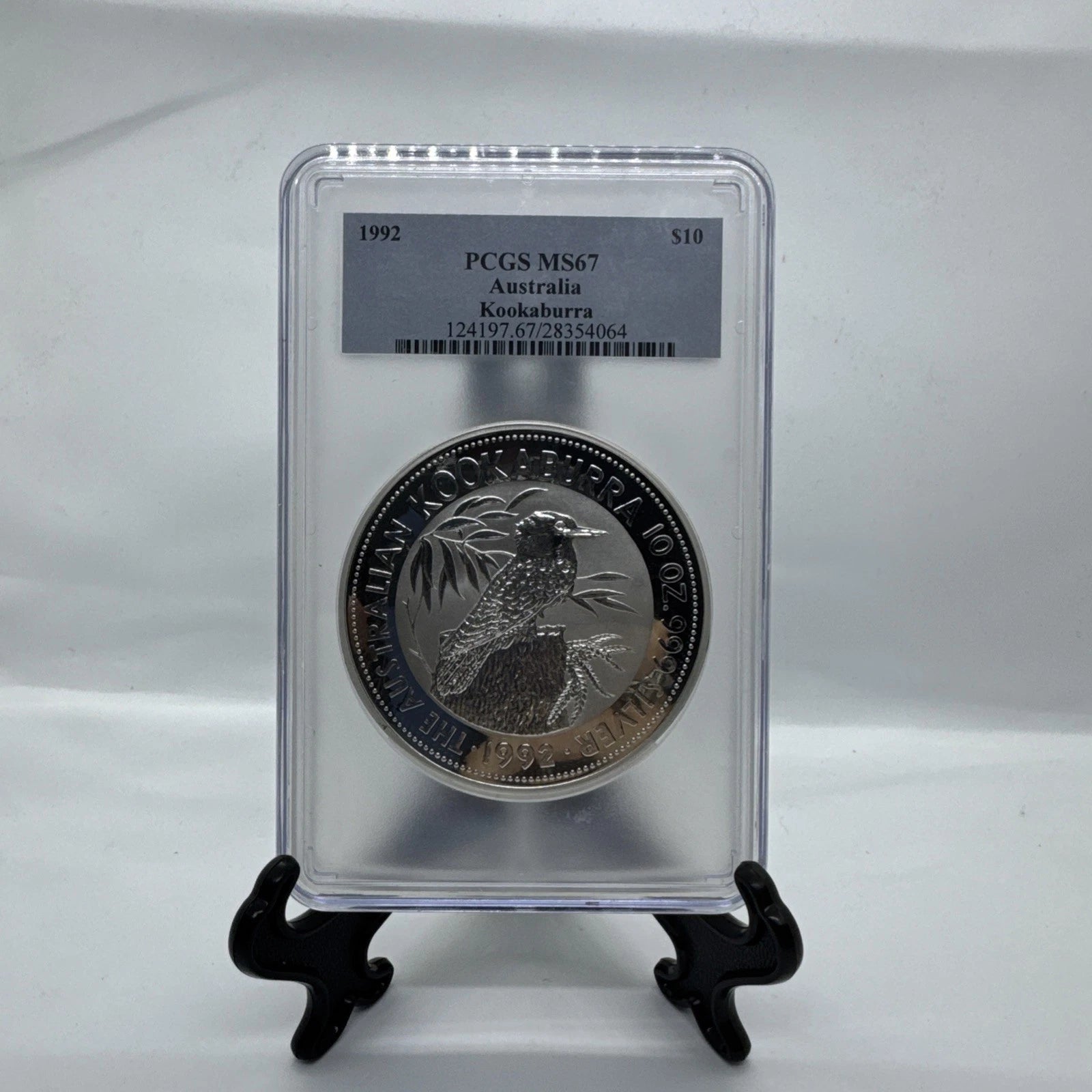 10$ PCGS MS67 Australia Kookaburra 10oz Silver