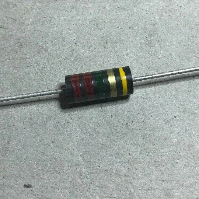 (5pcs) RCR42G225JS ALLEN-BRADLEY CARBON COMP RESISTORS 2.2 Mego HMS 5% TOL2 Watt