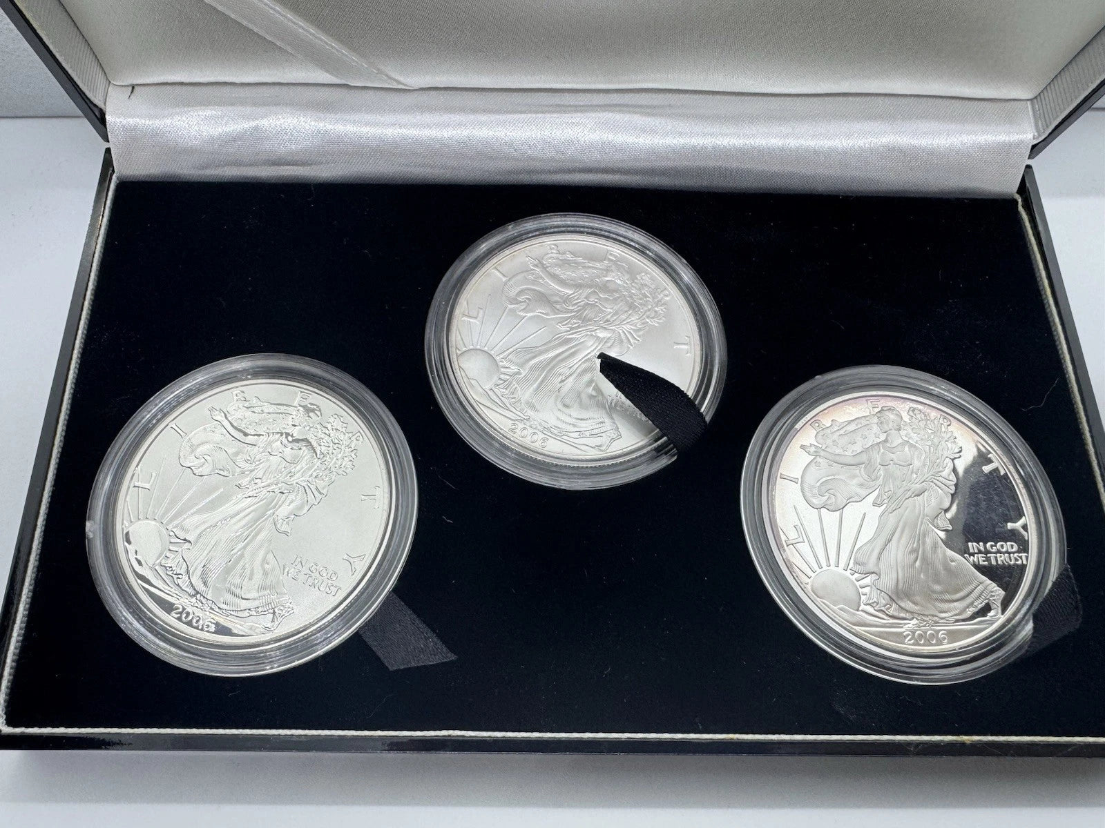 2006-W ( 3-Coin) Silver Eagle Set w/Box & CoA 20th Anniversary