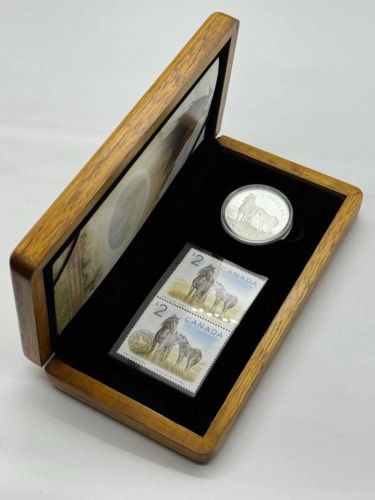 Canada 2006 $5 99.99 Fine Silver Horse & Foal Limited Edition Stamp & Coin Set