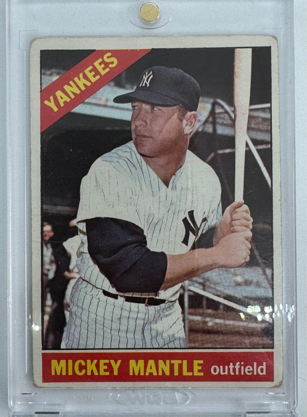 1966 TOPPS #50 MICKEY MANTLE YANKEES Baseball Card