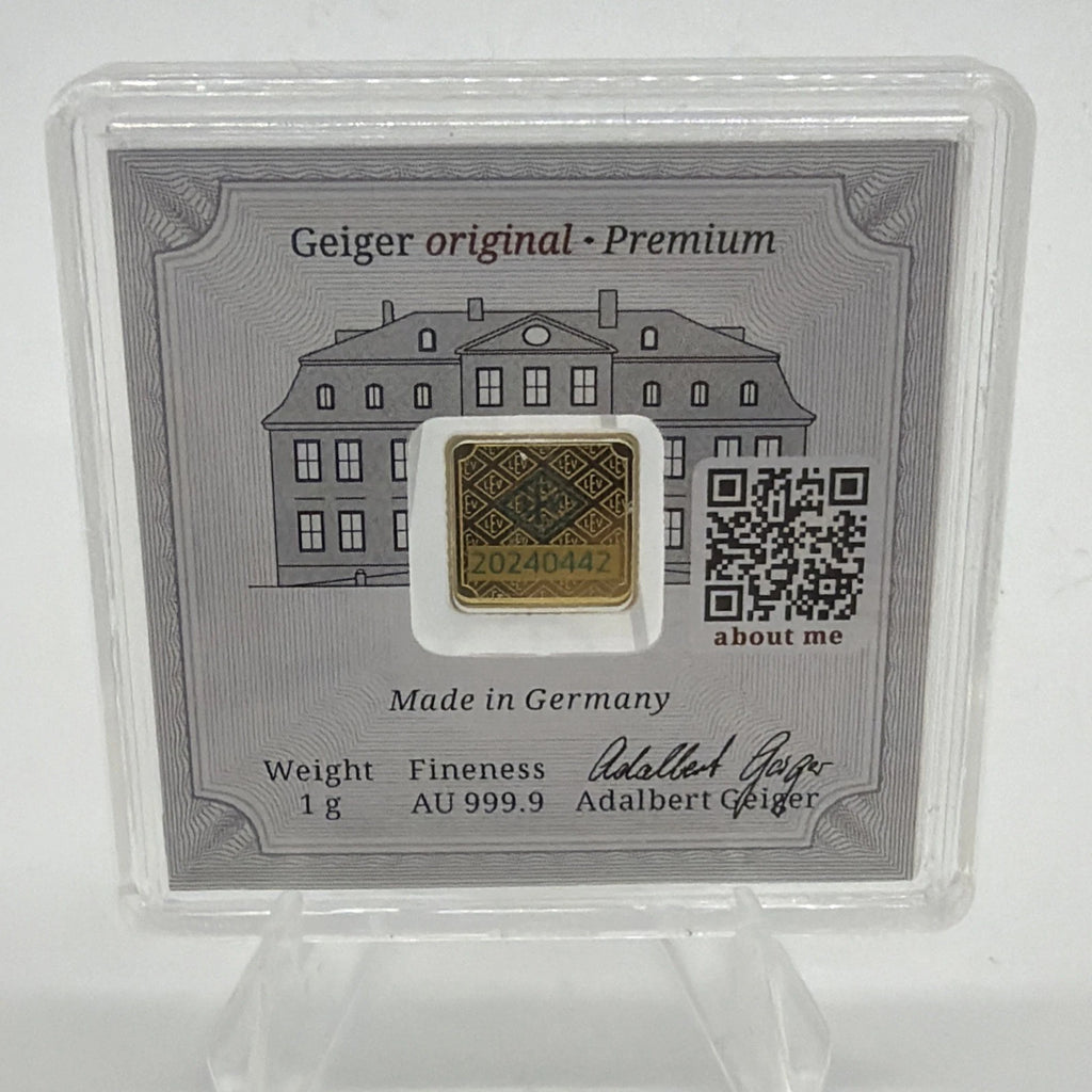 Geiger Edelmetalle 1g 24k 999.9 Gold American FLAG In ASSAY ‼️LIMITED 5000 RARE