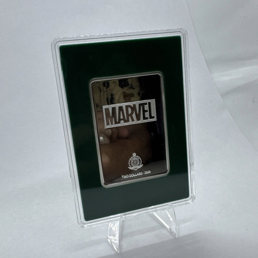 2026 Agoro Art Of Marvel Spider-Man & Wolverine 1oz Silver Emerald Card #26/250