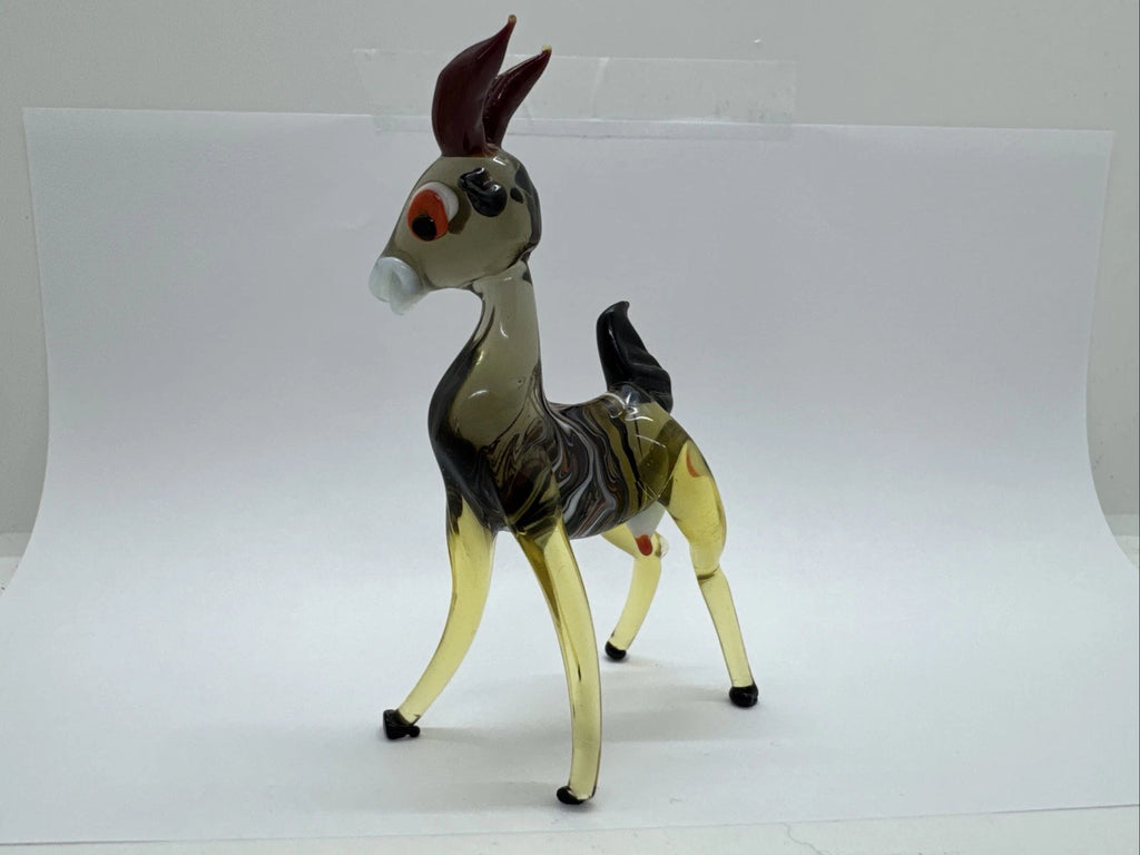 Hand Made Russian Murano glass Vintage Girl Goat Figurine