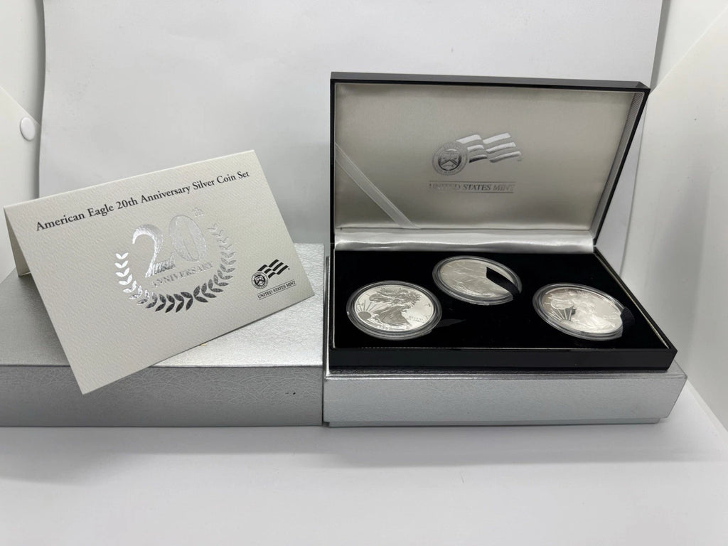 2006-W ( 3-Coin) Silver Eagle Set w/Box & CoA 20th Anniversary