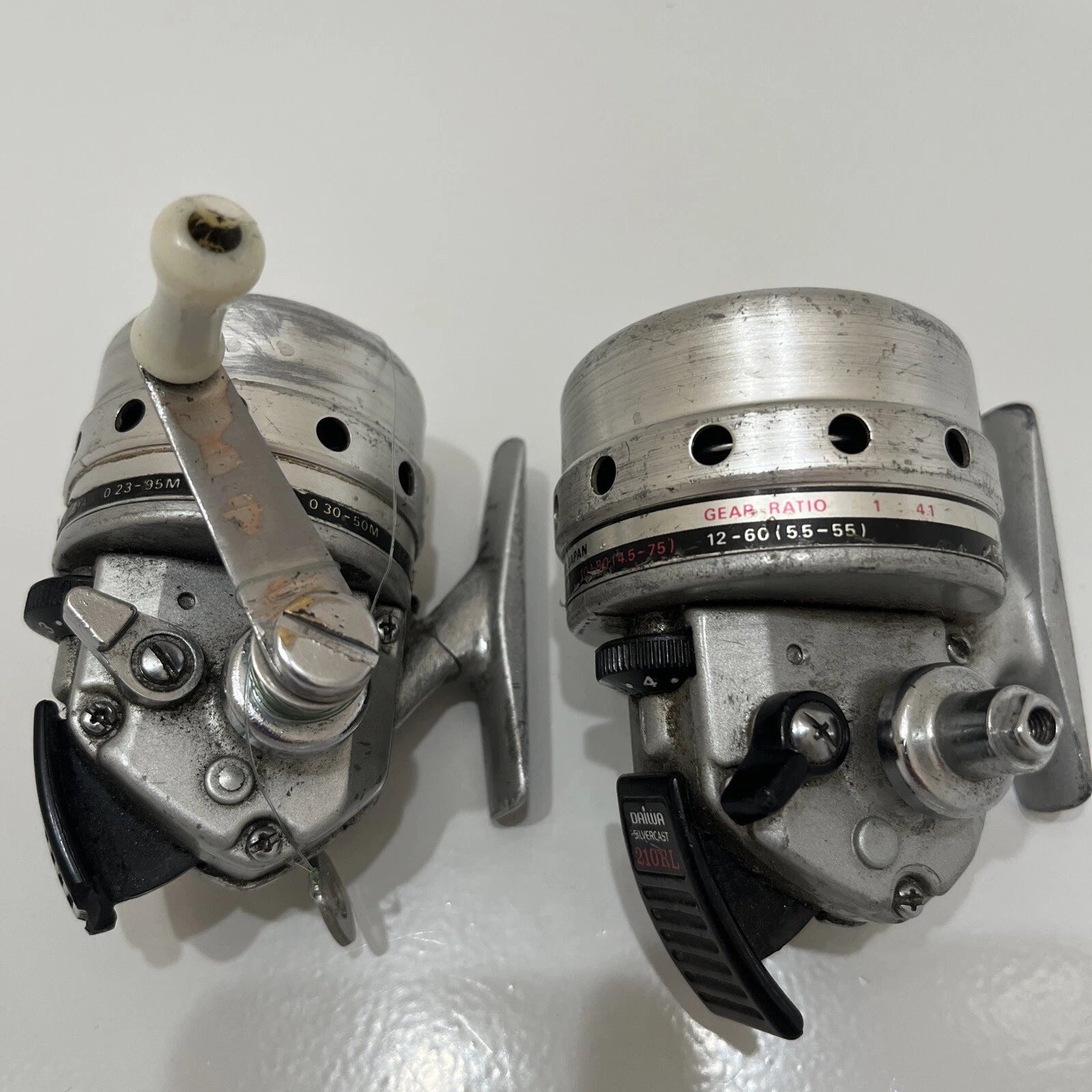 Two Vintage DAIWA SILVERCAST Fishing Reels (210 RL & Unknown) JAPAN *PARTS*