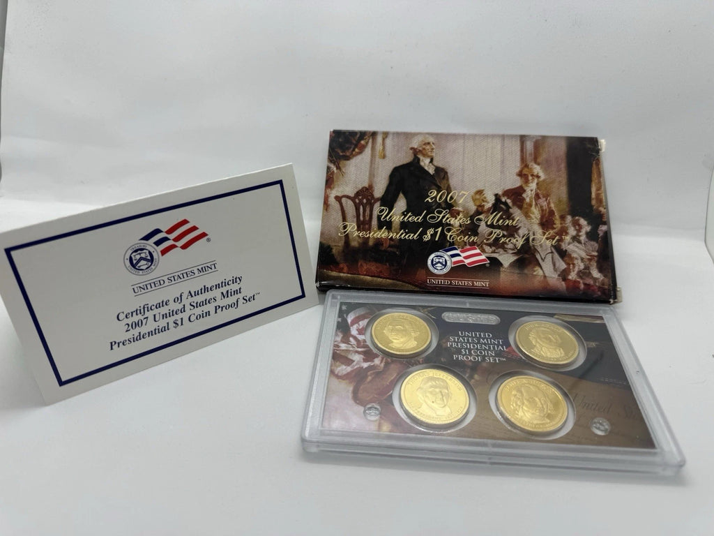 2007-S US Mint Presidential $1 Coin Proof Set | 4 Coins | Original Packaging/CoA