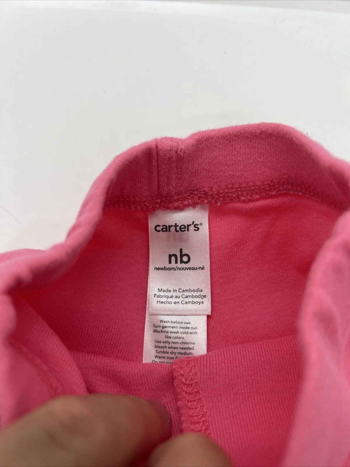 Carter’s NB Soft Cotton Baby Girl Pink Pants New Born 0-3 Months