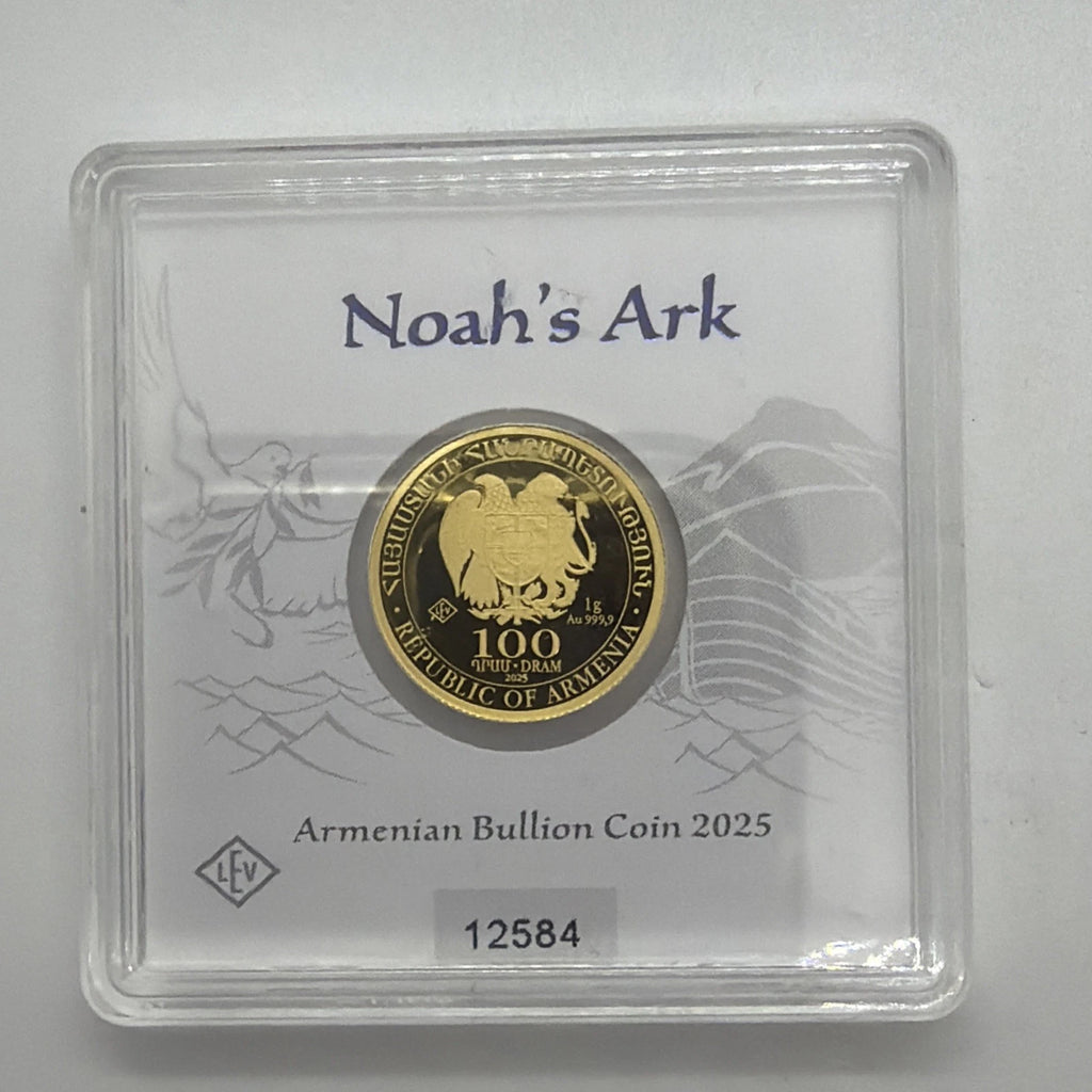 Geiger Edelmetalle 1g 999.9 Gold In Assay Noah’s Ark Armenia 100 Dram LIMITED