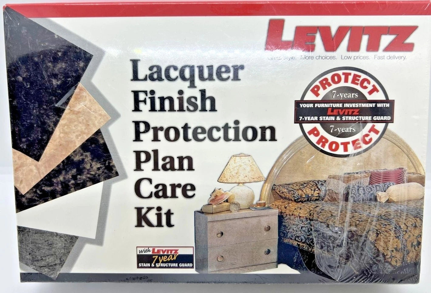 Levitz Lacquer Finish Protection Plan Care Kit Stain Guard 7 Year Protection NEW