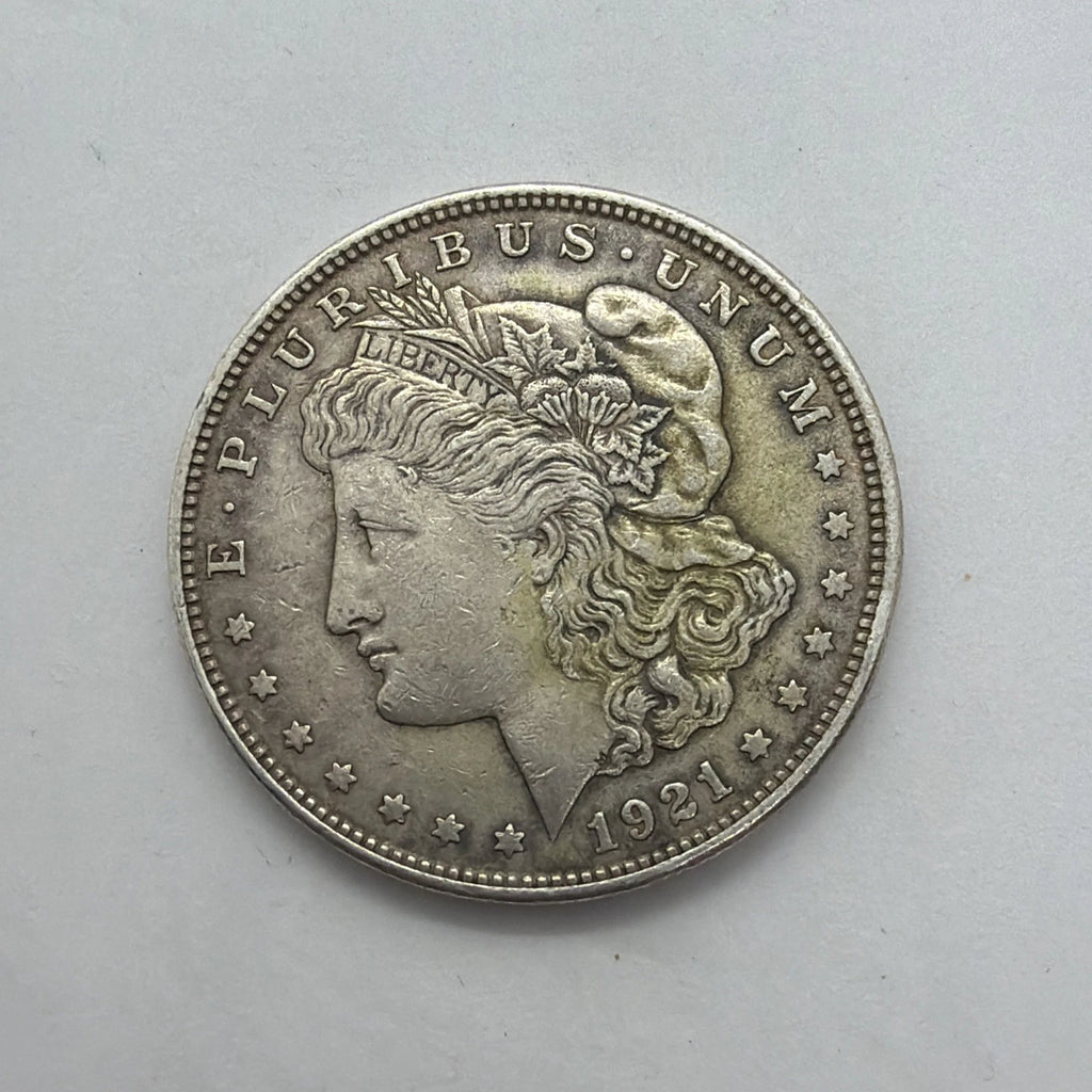 1921 Morgan Silver Dollar TONER Raw Uncertified 90% Silver Tested W/ Sigma