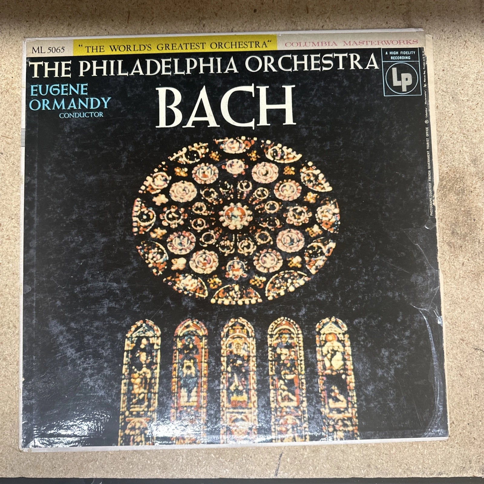 Eugene Ormandy Philadelphia Orchestra BACH Record Album Vinyl VG+