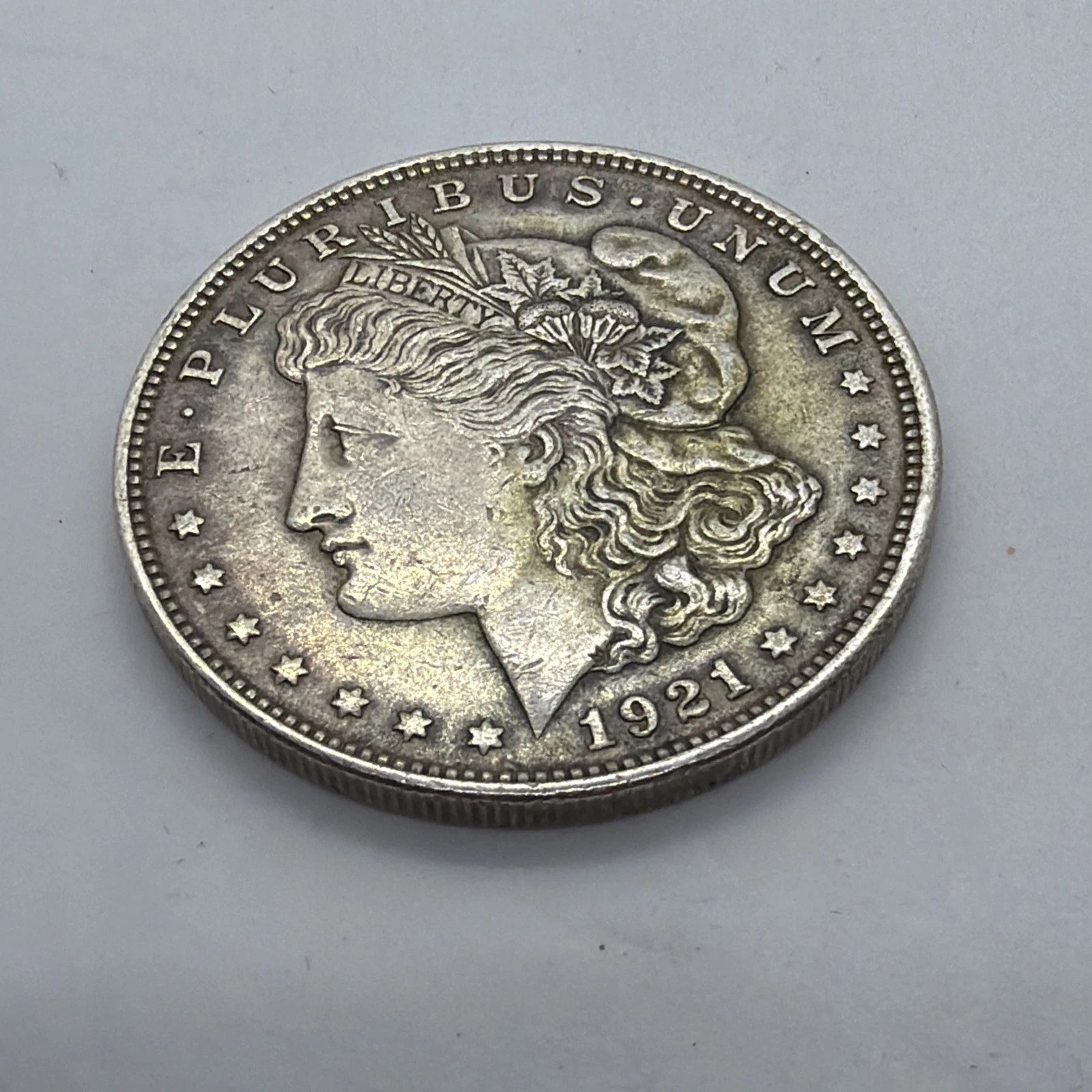 1921 Morgan Silver Dollar TONER Raw Uncertified 90% Silver Tested W/ Sigma