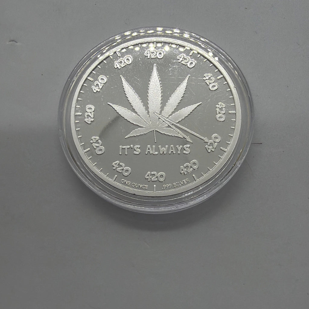 It's Always 420 #12 / No Stress Express 1 oz Silver Proof COA Limited 2000 .999