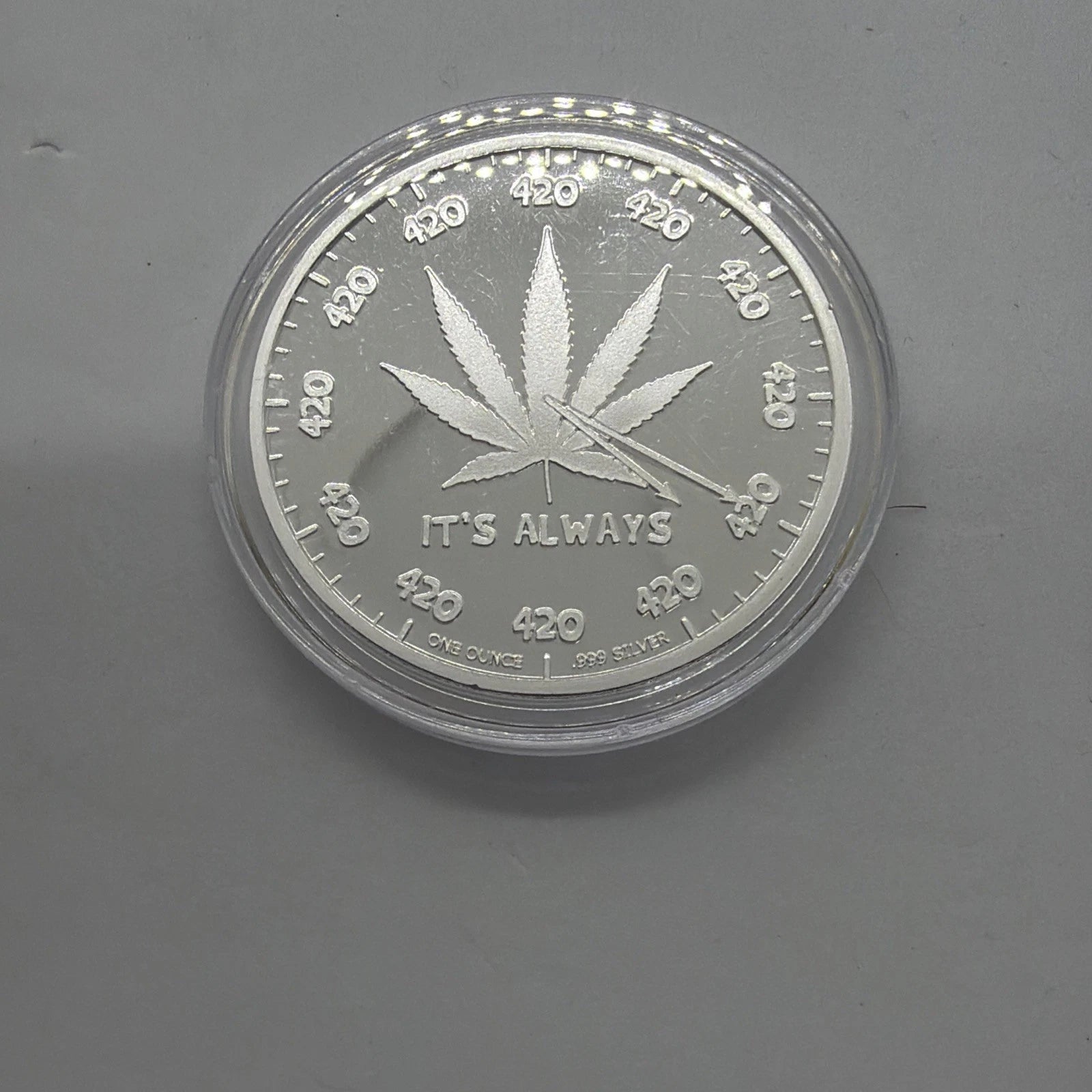It's Always 420 #12 / No Stress Express 1 oz Silver Proof COA Limited 2000 .999