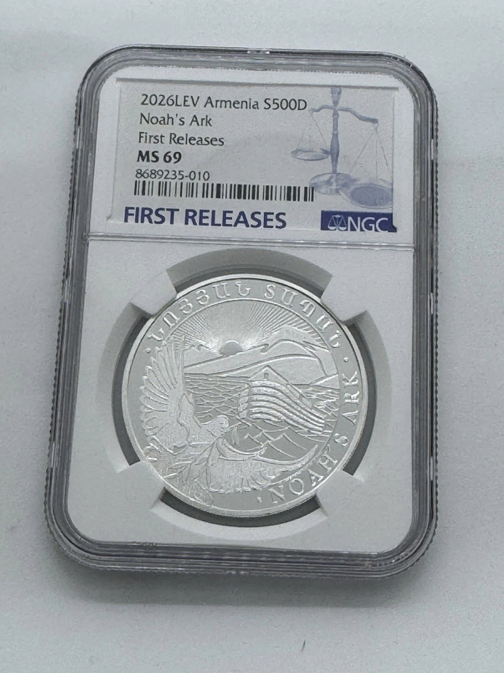 Random Year - 1 oz .999 Fine Silver Armenia 500 Drams Noah’s Ark Coin
